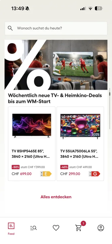 BRACK.CH · app screen